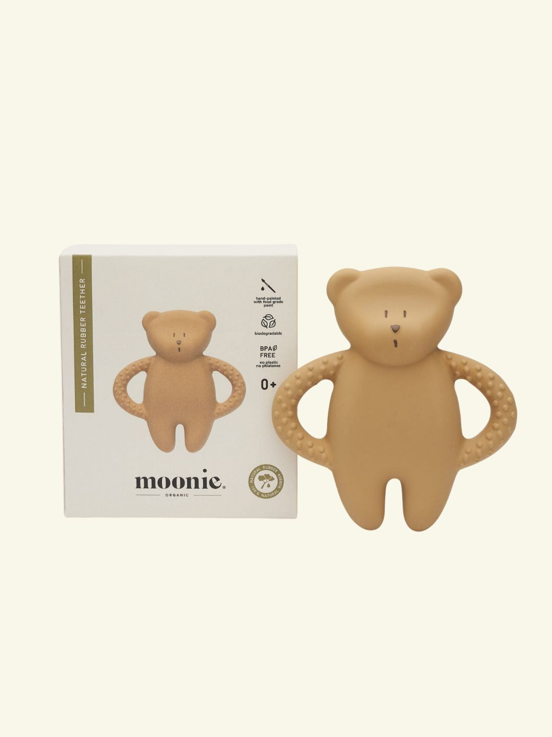 Moonie natural rubber teether, Moonie looduslikust kummist närimislelu, närimisrõngas, all-groups
