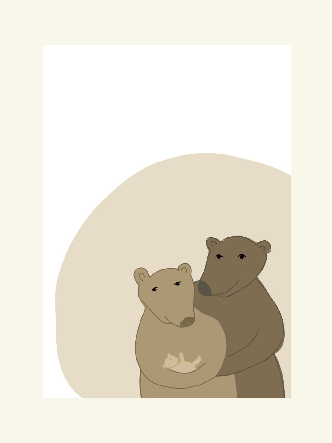 Babyluv Studio postcard, Babyluv Studio postkaart, Mama bear, karupere