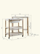 Quax changing table with bath Smart White Natural, Quax mähkimislaud vanniga, mähkimiskummut vanniga Smart, White / Natural, all-groups