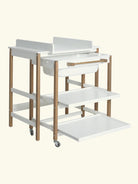 Quax changing table with bath Smart White Natural, Quax mähkimislaud vanniga, mähkimiskummut vanniga Smart, White / Natural, all-groups