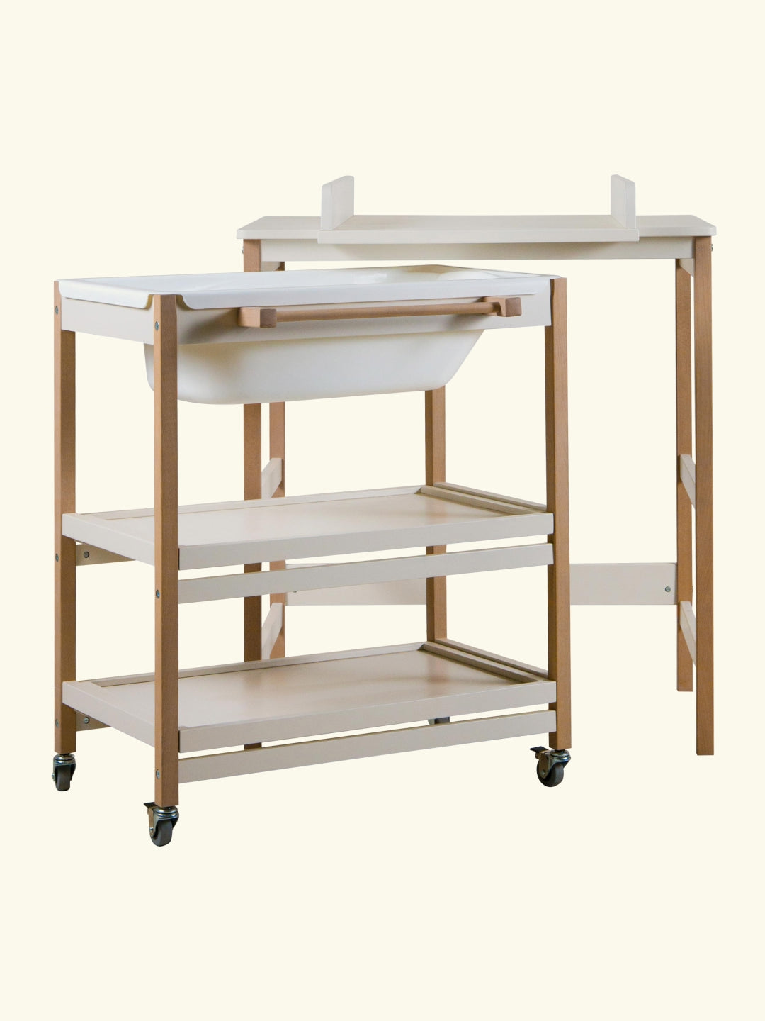 Quax changing table with bath Smart Clay Natural, Quax mähkimislaud vanniga, mähkimiskummut vanniga Smart, all-groups