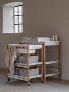 Quax changing table with bath Smart Clay Natural, Quax mähkimislaud vanniga, mähkimiskummut vanniga Smart, all-groups