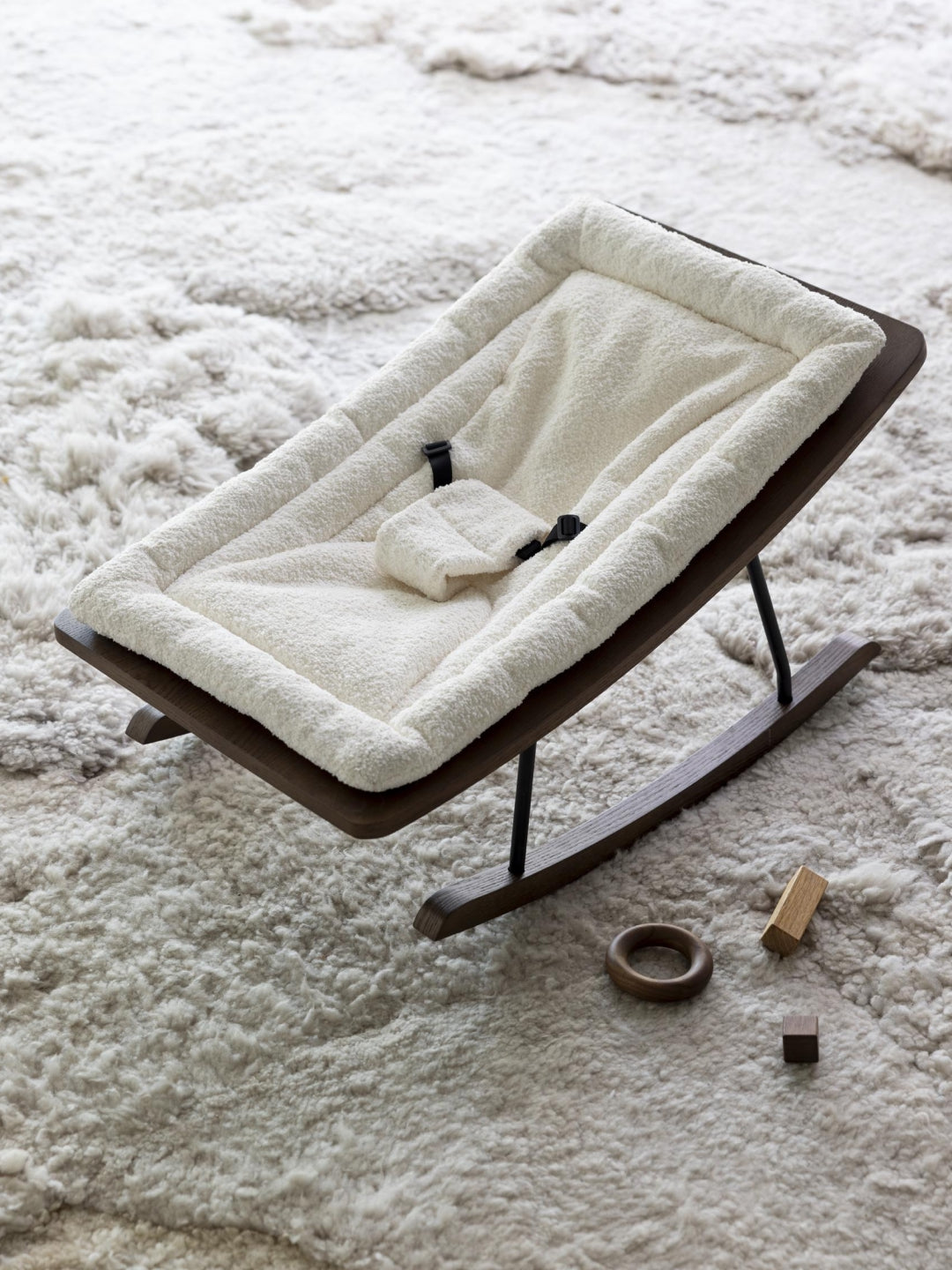 Quax rocking baby bouncer Boucle Cream, Quax kiikuv beebi lamamistool Boucle Cream