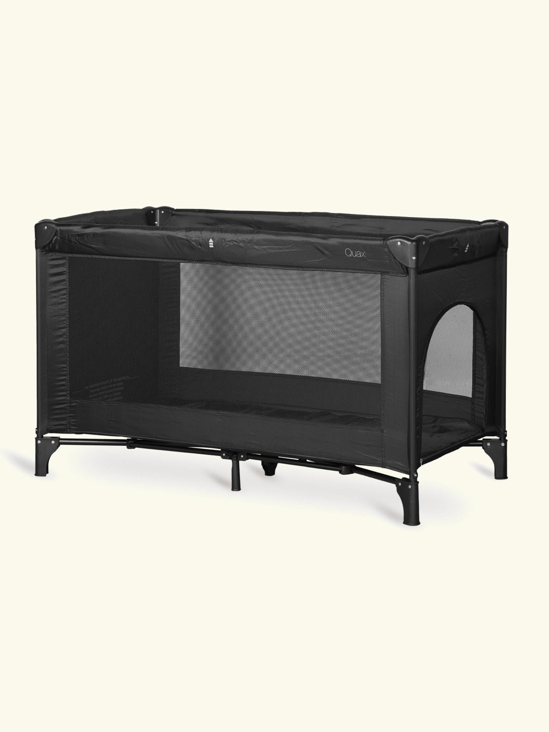Quax travel cot with zipper, Quax lukuga reisivoodi, black