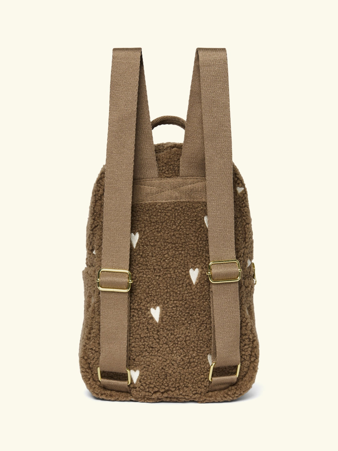 Studio Noos personalized backpack brown hearts, Studio Noos nimeline seljakott tikitud nimega Brown südametega, all-groups
