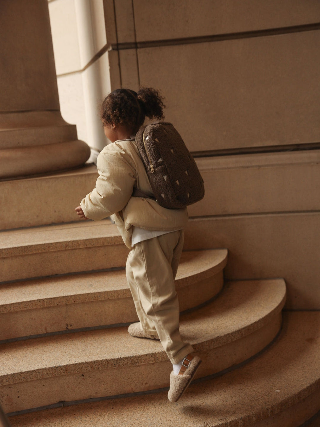 Studio Noos personalized backpack brown hearts, Studio Noos nimeline seljakott tikitud nimega Brown südametega, all-groups