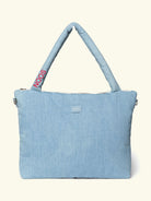 Studio Noos personalized diaper bag denim, personaliseeritud mähkmekott Denim, red