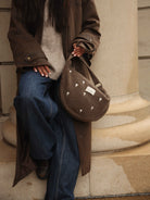 Studio Noos fanny pack brown with hearts, Studio Noos südametega kõhukott pruun