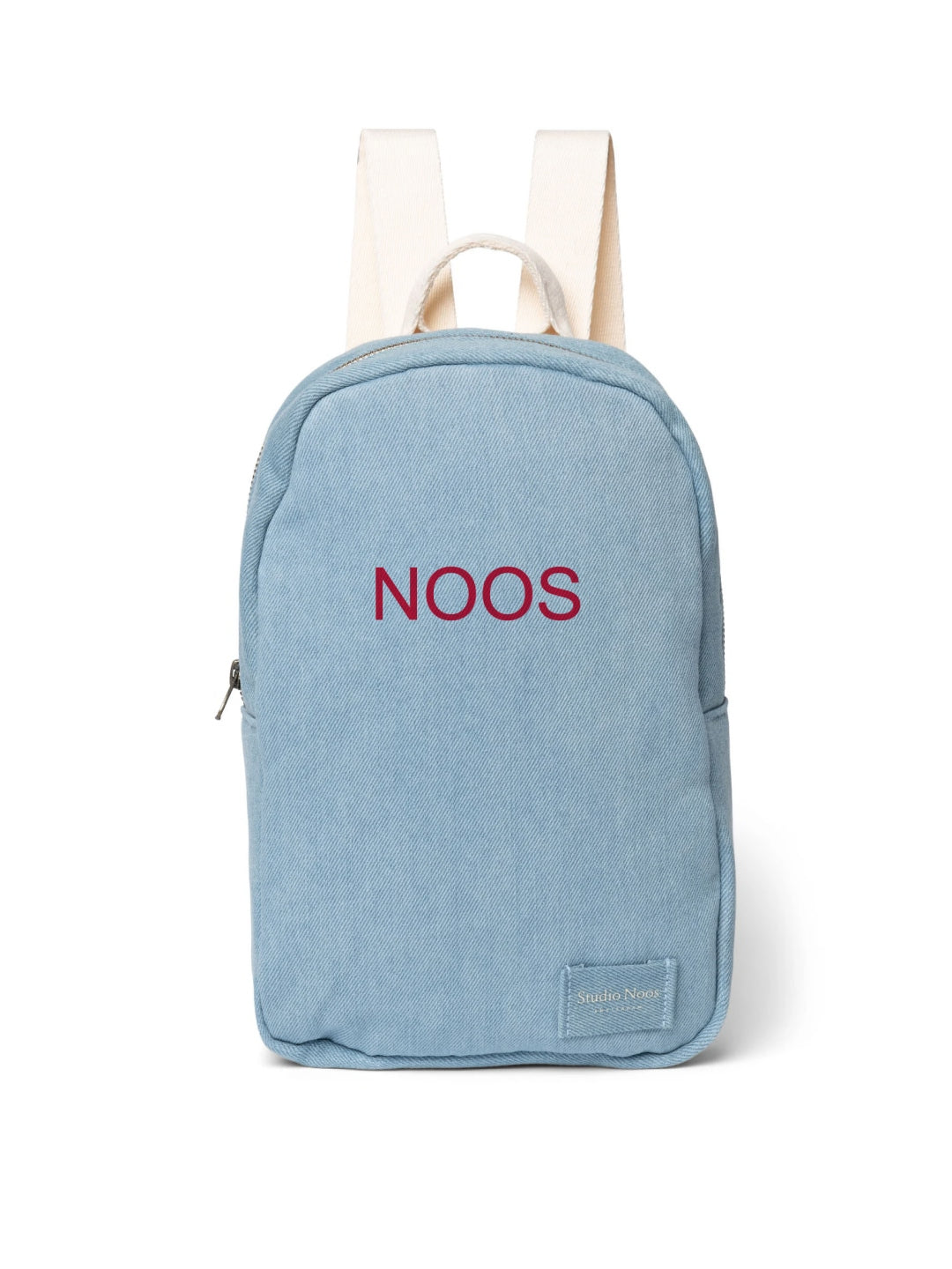 Studio Noos personalized mini backpack Denim, Studio Noos nimeline mini seljakott Denim teksa, red