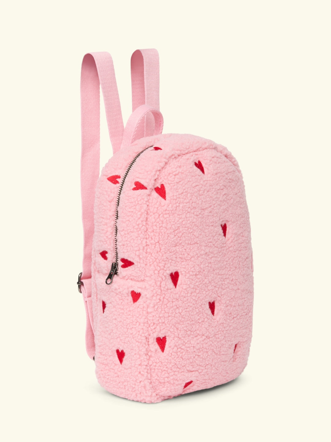 Studio Noos teddy mini backpack light pink hearts, Studio Noos teddy mini seljakott heleroosa südamed