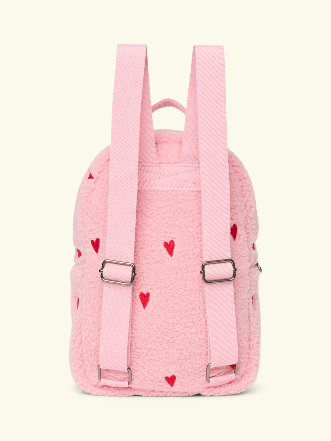 Studio Noos teddy mini backpack light pink hearts, Studio Noos teddy mini seljakott heleroosa südamed