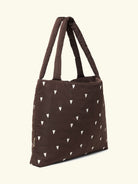 Studio Noos Puffy mom-bag brown with hearts, Studio Noos mom-bag pruun südametega