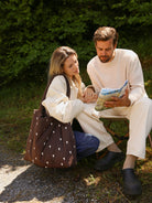 Studio Noos Puffy mom-bag brown with hearts, Studio Noos mom-bag pruun südametega