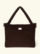 Studio Noos rib puffy diaper bag dark brown, Studio Noos velvetist mähkmekott, kärukott, tumepruun