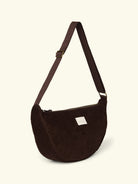 Studio Noos rib puffy fanny pack adult, dark brown, Studio Noos velvetkangast puffy fanny pack kott, tumepruun
