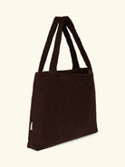 Studio Noos rib puffy mom bag dark brown, Studio noos velvetist puffy mom bag, suur kott emale, tumepruun