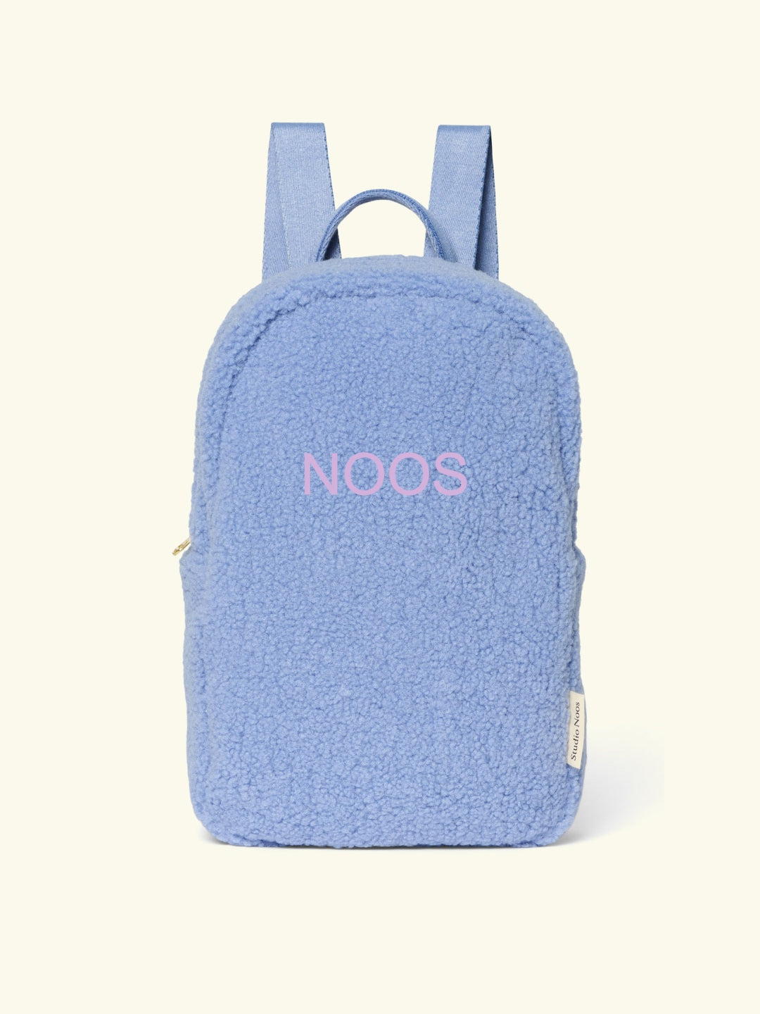 Studio Noos personalized backpack Light Blue, Studio Noos personaliseeritud seljakott helesinine, lilac embroidery