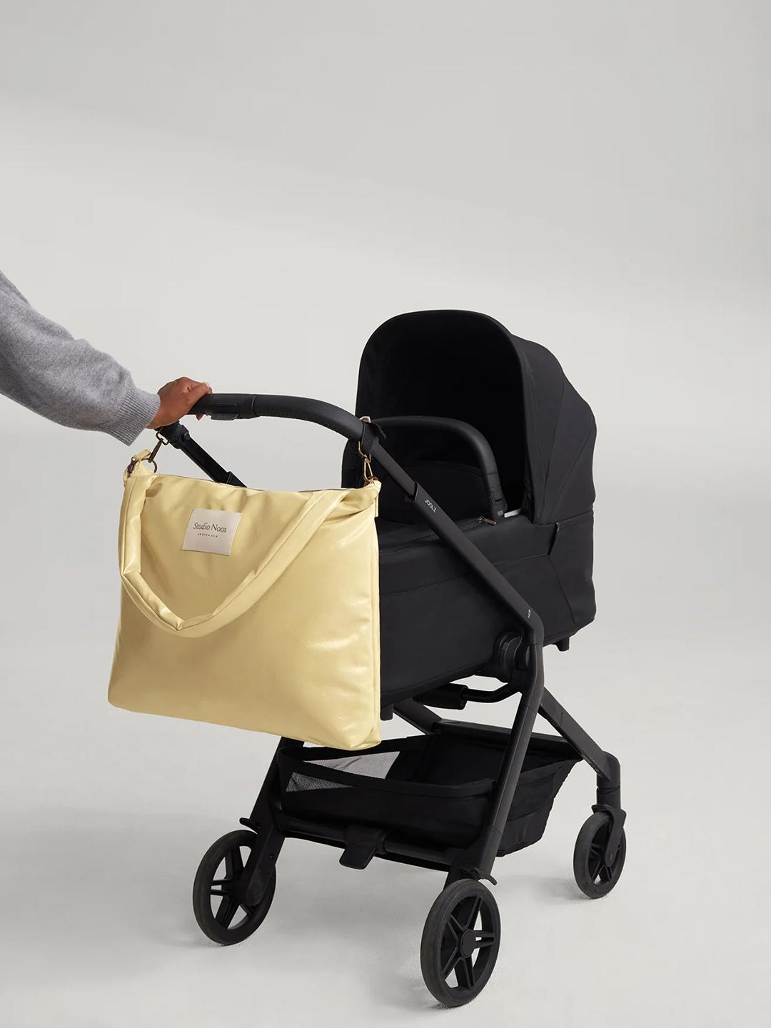 Studio Noos vegan leather stroller bag, Studio Noos vegannahast mähkmekott, vankrikott, Butter yellow, all-groups