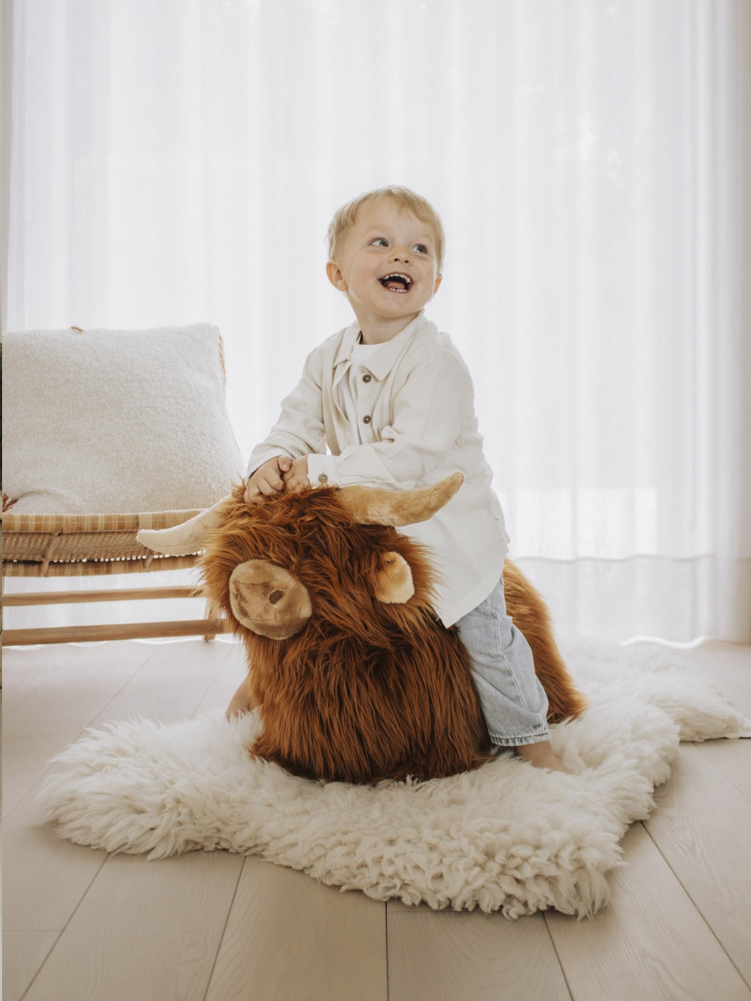 Wild&Soft Soft bouncy Highland Cow, Wild&Soft pehme hüppeloom mägiveis