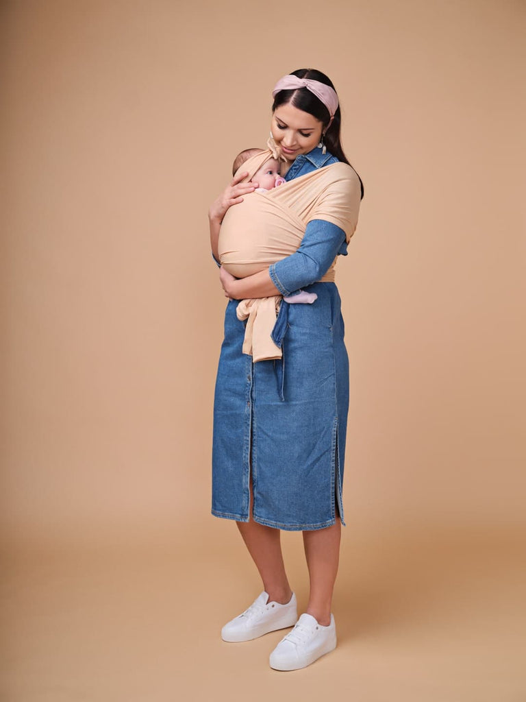 Babyluv Studio Bamboo Baby Wrap Peachy beige, Babyluv Studio bambusest kandelina Peachy beige
