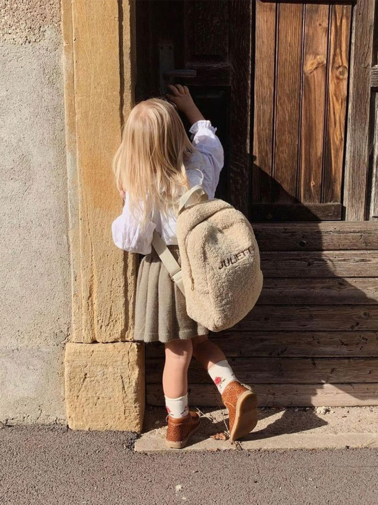 Studio Noos Personalized MIDI Backpack - Ecru, Studio Noos nimeline midi-seljakott – värv Ecru, personaliseeritud seljakott