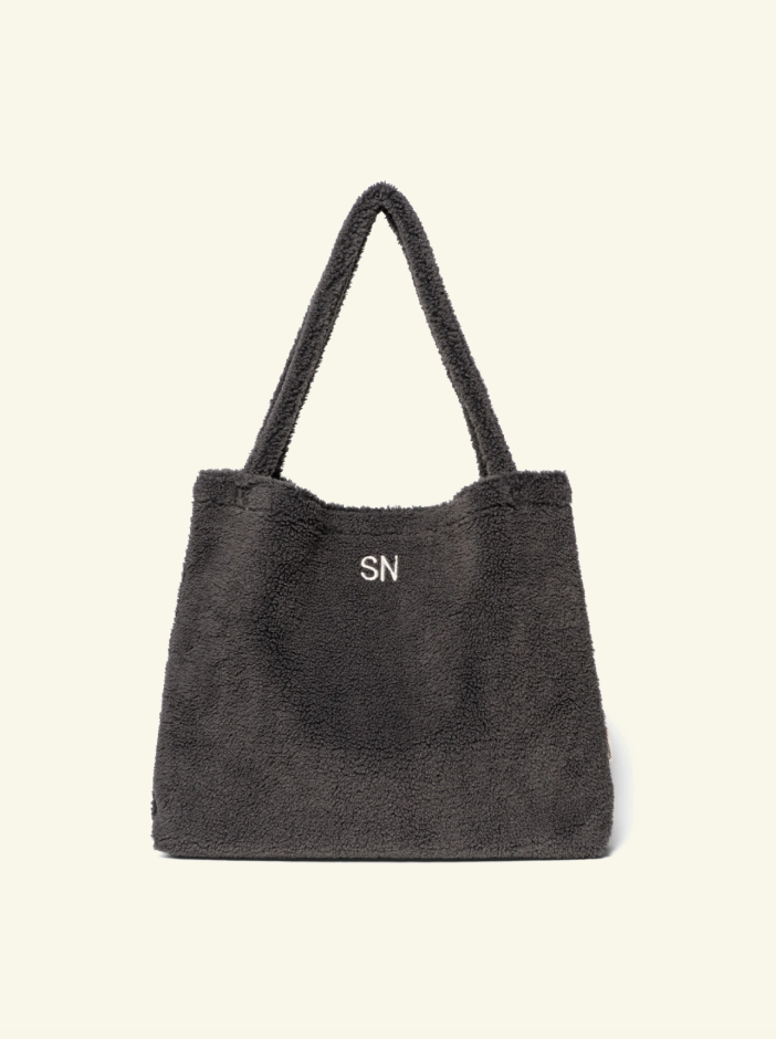 Studio Noos Personalized Mom-Bag - Dark grey, Studio Noos personaliseeritud Mom-Bag – värv dark grey, nimetähtedega teddy suur kott emale