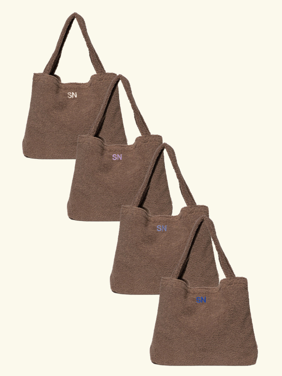 Studio Noos Personalized Mom-Bag - Brown, Studio Noos personaliseeritud Mom-Bag – värv Brown, nimetähtedega teddy suur kott emale